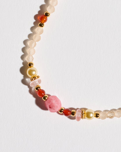 Strawberry Cloud Beaded Bracelet