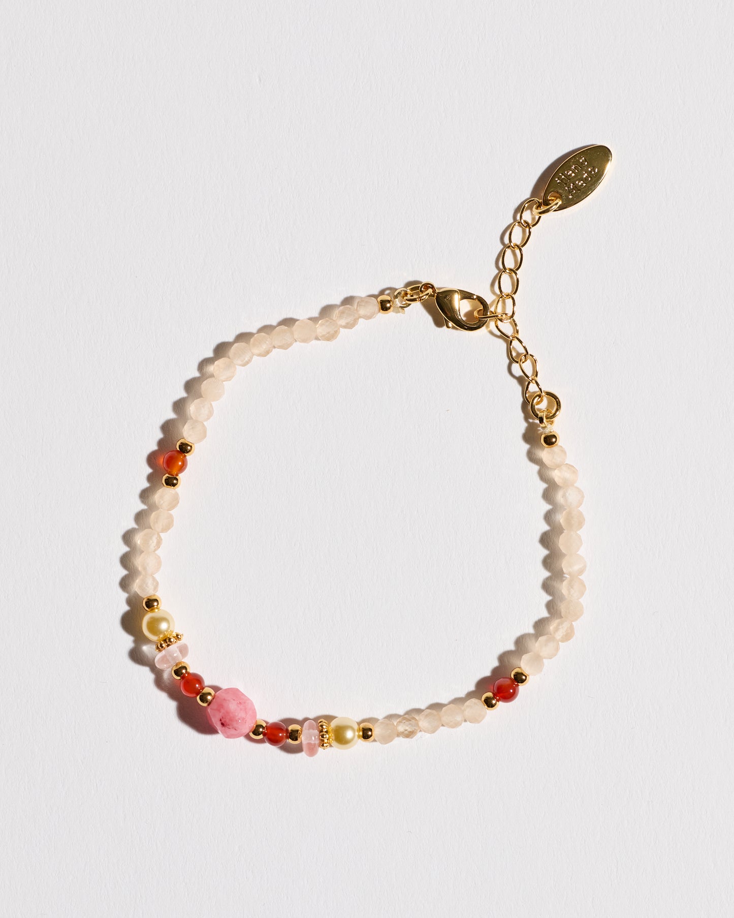 Strawberry Cloud Beaded Bracelet