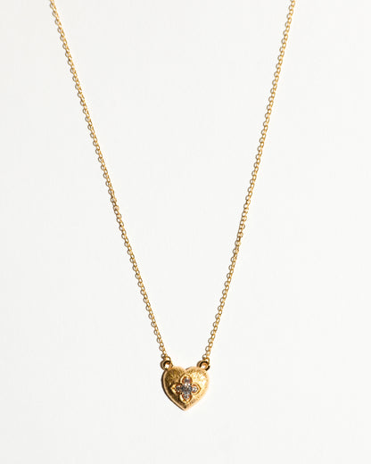 Heart with Ridges Necklace