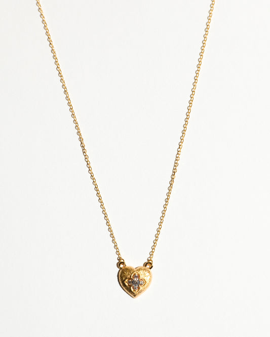 Heart with Ridges Necklace