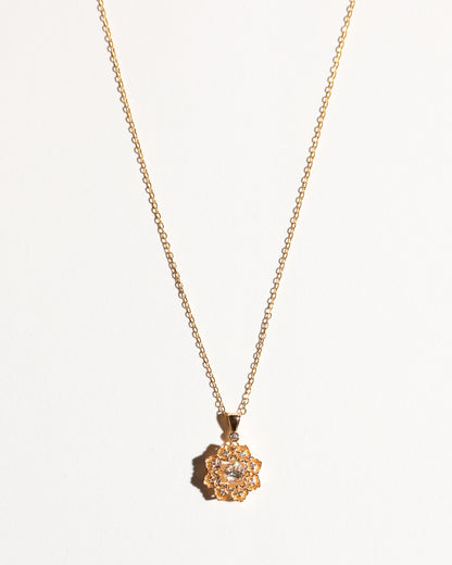 Sunburst with Diamond Ornament Necklace