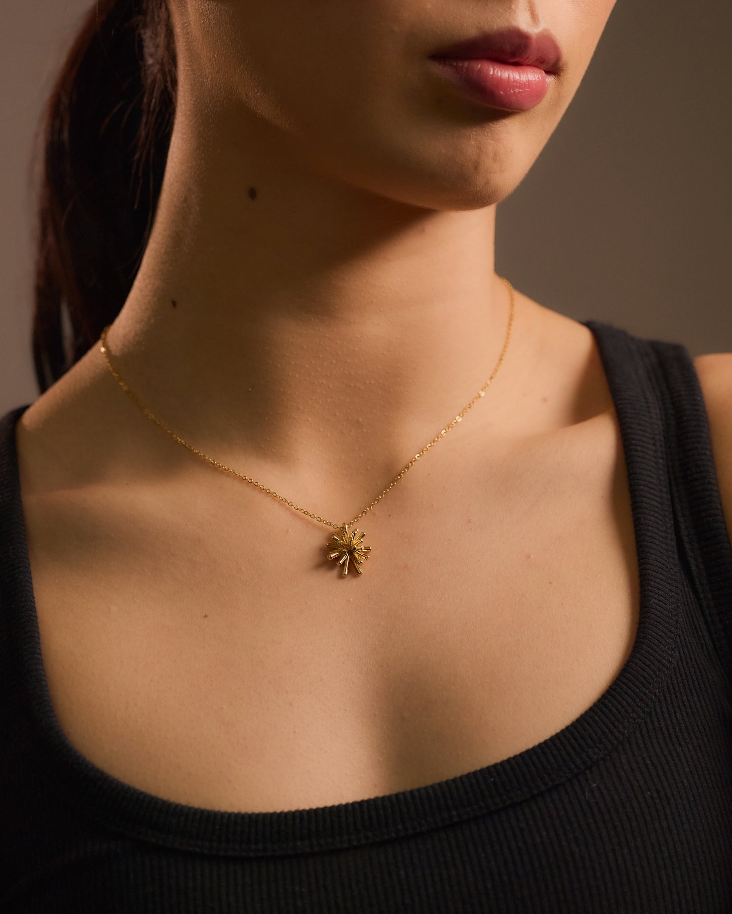 Gold Firework Pendant