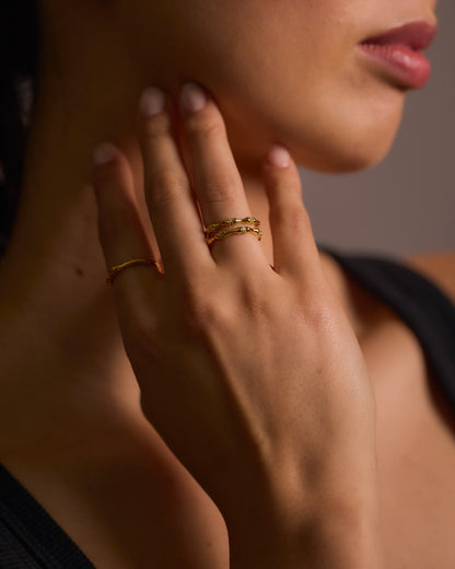 Ring Cuff with Diamond Joints