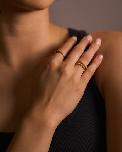 Ring Cuff with Diamond Joints